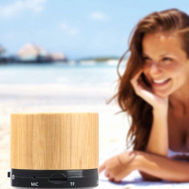 Logo trade promotional item photo of: Bamboo bluetooth speaker FLEEDWOOD