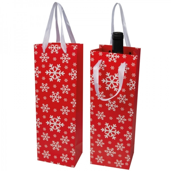 Logo trade promotional items image of: Wine bag in Christmas design LAPLAND