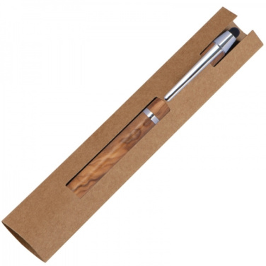 Logotrade promotional merchandise picture of: Wooden ballpen with touch function ERFURT