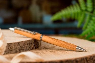 Logotrade corporate gift picture of: Wooden ballpen with touch function ERFURT