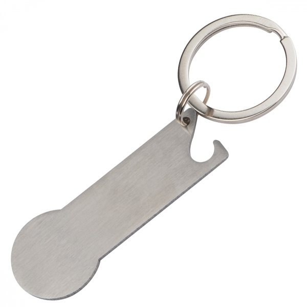 Logo trade promotional merchandise photo of: Keyring with shopping cart chip STICKIT