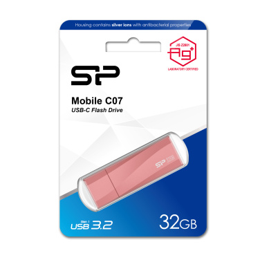 Logo trade promotional merchandise image of: PENDRIVE SILICON POWER MOBILE - C07 3.2 32GB