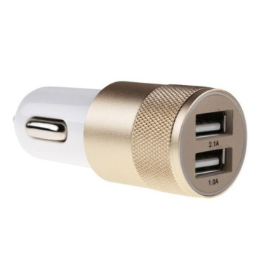 Logo trade promotional giveaways image of: Metal car charger