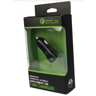 Logo trade advertising product photo of: Car charger (Qualcomm Quick Charge 3.0)