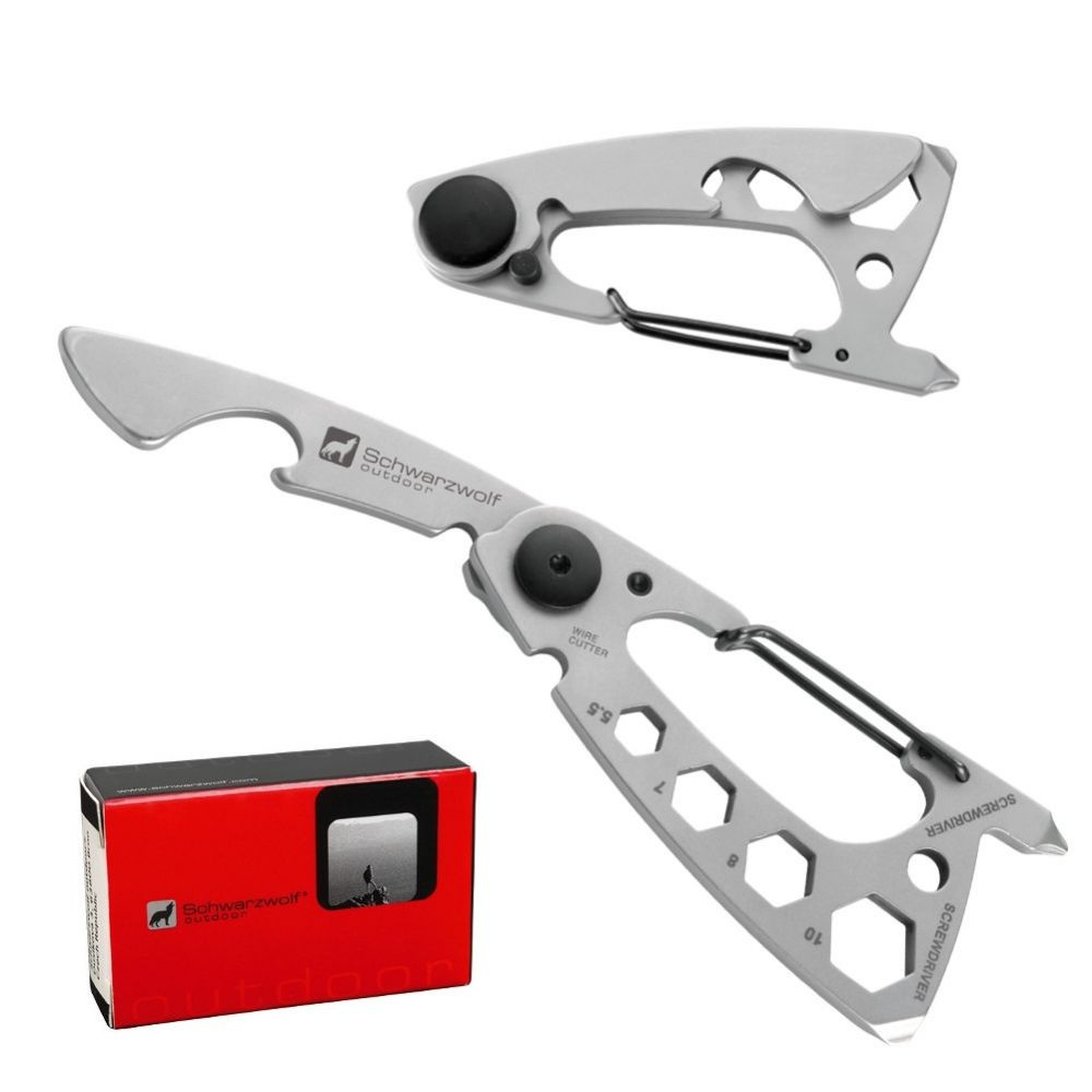 Logotrade promotional merchandise picture of: Multifunctional tool BURUNDI Schwarzwolf