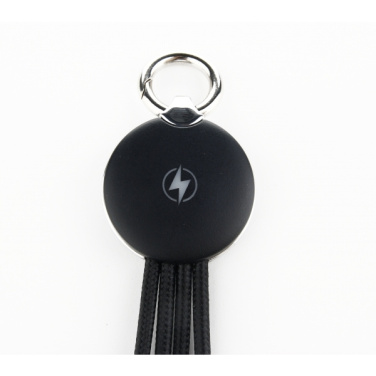 Logo trade promotional merchandise image of: 3in1 cable with enlighted logo for engraving, RXD-368