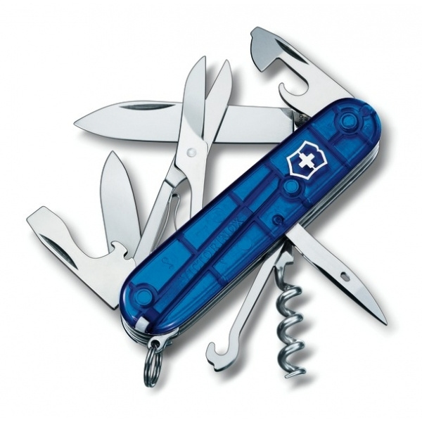 Logotrade promotional gift picture of: Pocket knife Climber transparent Victorinox