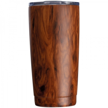 Logo trade promotional product photo of: Stainless steel mug with wooden look COSTA RICA 550 ml