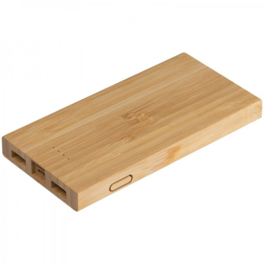 Logotrade promotional item picture of: Bamboo power bank KATOWICE