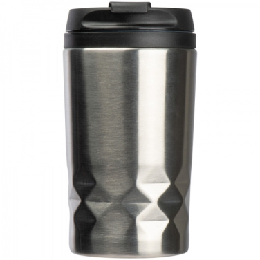 Logotrade advertising product image of: Stainless steel mug with lid ROMA 250 ml