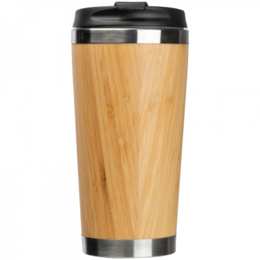 Logotrade corporate gifts photo of: Stainless steel mug BAMBOOGARDEN 400 ml