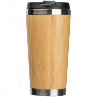 Logo trade business gift photo of: Stainless steel mug BAMBOOGARDEN 400 ml