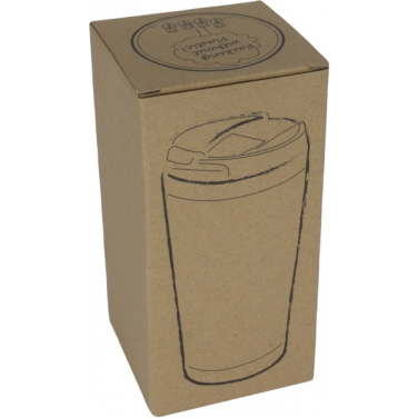 Logo trade promotional items image of: Stainless steel mug BAMBOOGARDEN 400 ml