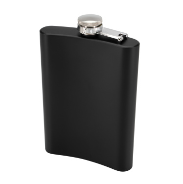 Logo trade promotional gifts picture of: Hip flask OLYMPOS Schwarzwolf