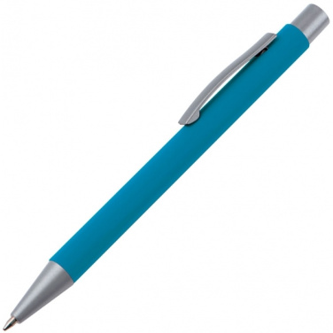 Logo trade promotional products image of: Metal ballpen soft touch ABU DHABI