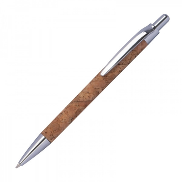 Logo trade promotional merchandise photo of: Cork pen KINGSWOOD