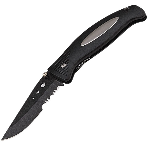 Logo trade promotional items image of: Folding knife STYX Schwarzwolf