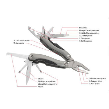 Logo trade promotional merchandise picture of: Multitool ARMADOR NEW Black Schwarzwolf