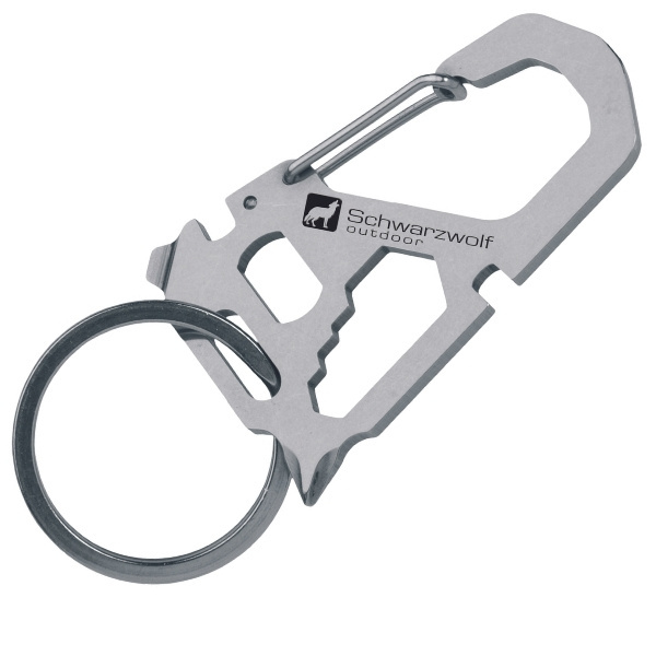 Logo trade promotional items picture of: Multifunctional keychain ANTISANA Schwarzwolf