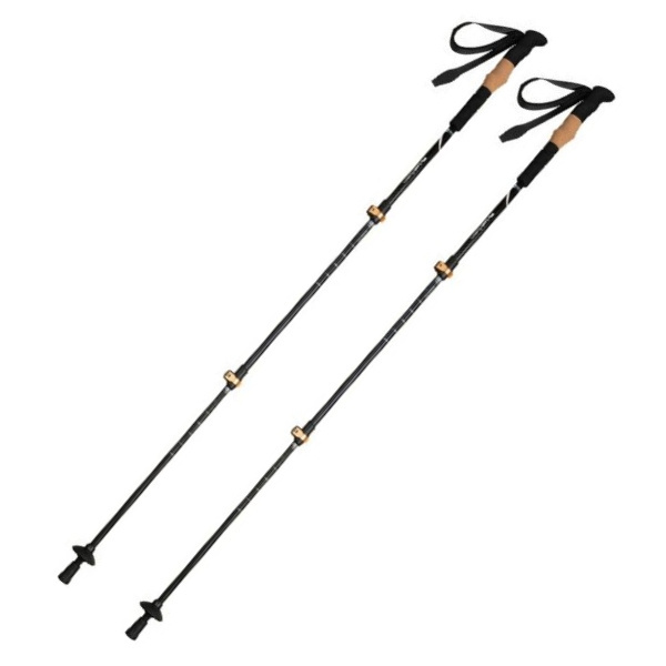 Logo trade promotional merchandise picture of: Trekking poles DENALI Schwarzwolf