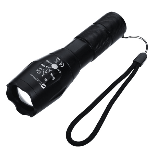 Logotrade promotional giveaways photo of: Flashlight DELGADA Schwarzwolf