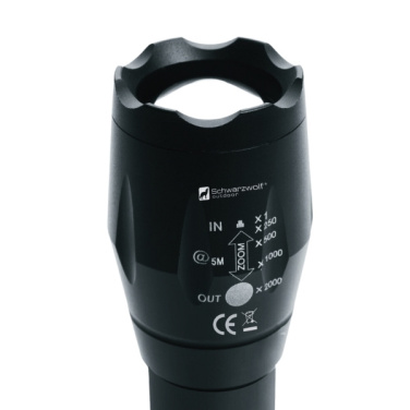 Logotrade corporate gift picture of: Flashlight DELGADA Schwarzwolf