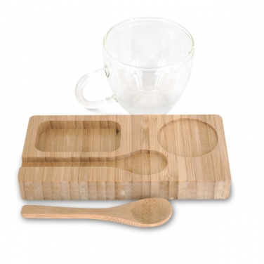 Logotrade promotional products photo of: Tray with cup and spoon FORMOSA 150 ml