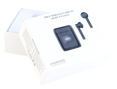 Logotrade promotional gift image of: Wireless earbuds with light up logo