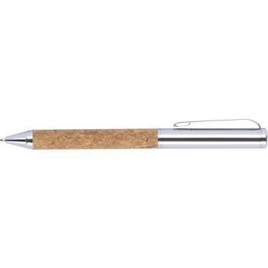 Logo trade corporate gift photo of: Twist-ballpen metal and cork LILLEHAMMER