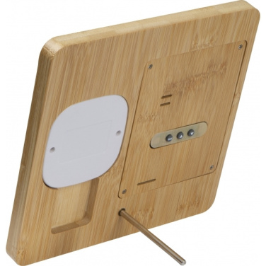 Logotrade promotional gift image of: Bamboo weather station GRANADA