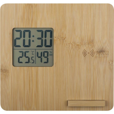 Logotrade promotional product picture of: Bamboo weather station GRANADA