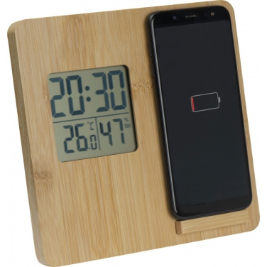 Logotrade promotional items photo of: Bamboo weather station GRANADA