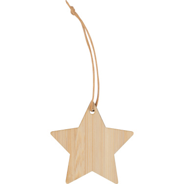 Logo trade advertising products picture of: Bamboo star pendant FOGGIA