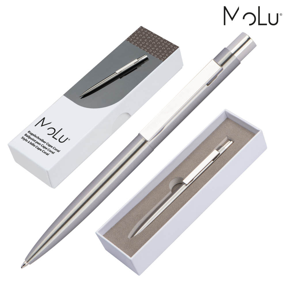 Logo trade promotional gift photo of: Stainless steel pen CAPE CORAL MoLu