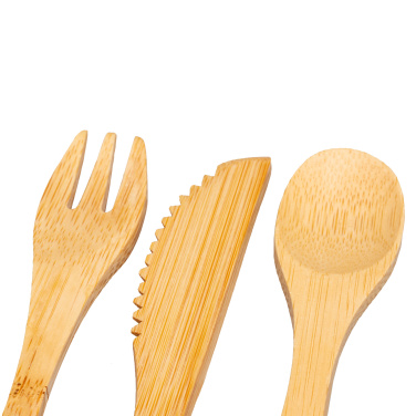 Logotrade corporate gift picture of: Bamboo cutlery set BONNEVILLE