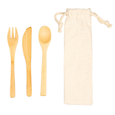 Logotrade advertising product image of: Bamboo cutlery set BONNEVILLE