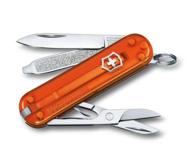 Logo trade advertising products picture of: Pocket knife Classic SD transparent Victorinox