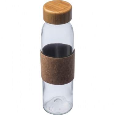 Logo trade promotional merchandise picture of: Glass bottle SKOPJE 500 ml