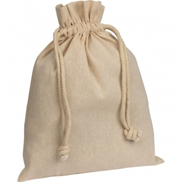 Logo trade corporate gifts image of: Recycled cotton bag PASADENA