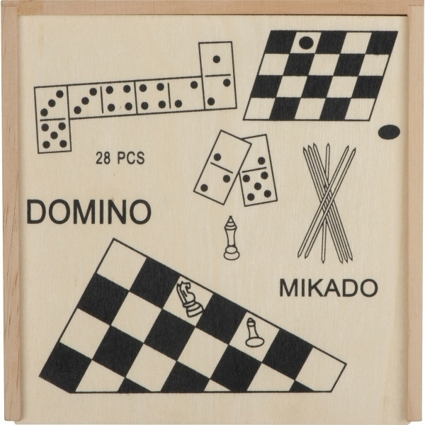 Logotrade promotional merchandise picture of: Wooden game collection RIGA