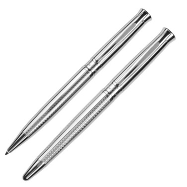 Logotrade promotional products photo of: Metal set of ballpoint pen and roller ROI