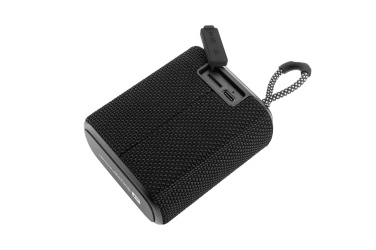 Logo trade promotional merchandise photo of: Waterproof bluetooth speaker HARDEOL Schwarzwolf