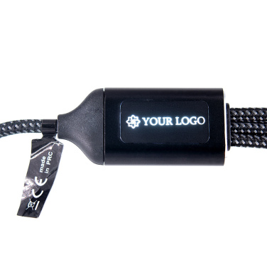 Logo trade advertising products picture of: 3 in 1 cable with elighted logo Pierre Cardin