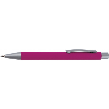 Logo trade promotional giveaways image of: Mechanical pencil soft touch ANCONA