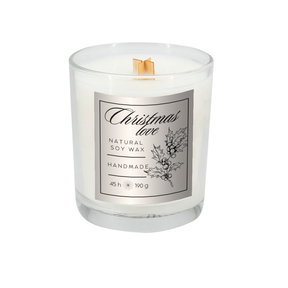 Logotrade promotional giveaway image of: Soy candle 190g Christmas love