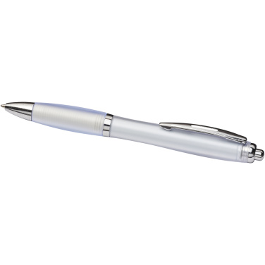 Logotrade promotional giveaway picture of: Curvy ballpoint pen with frosted barrel and grip