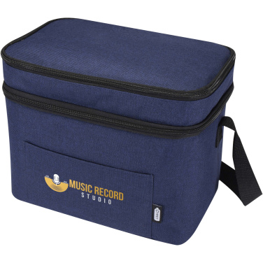 Logo trade promotional products image of: Tundra GRS RPET double compartments cooler bag 13L