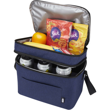 Logo trade promotional gifts image of: Tundra GRS RPET double compartments cooler bag 13L