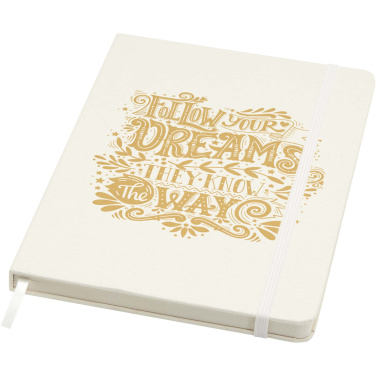 Logo trade promotional items image of: Bass A5 recycled hard cover notebook with lined pages