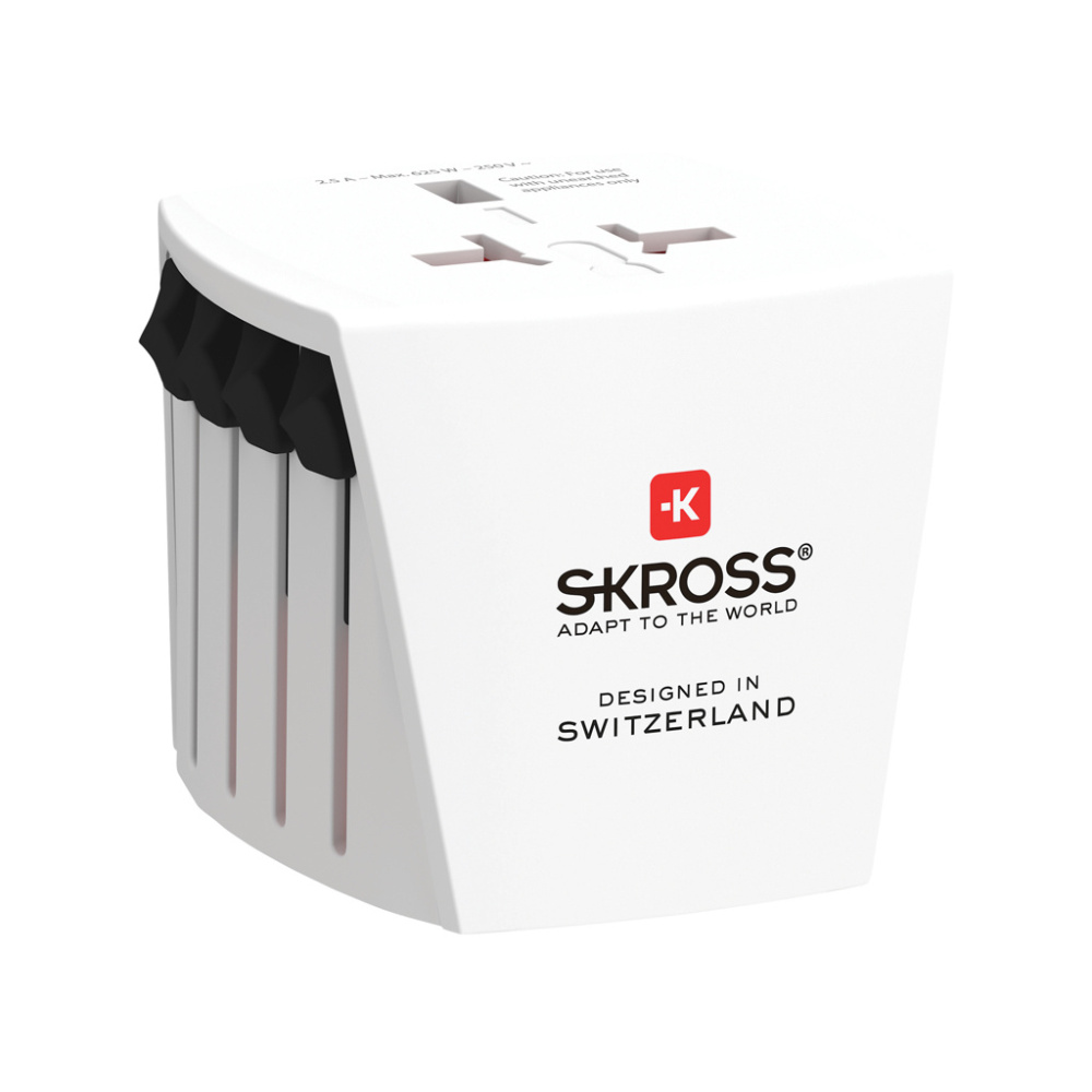 Logo trade promotional gifts image of: SKROSS World Travel Adapter MUV Micro